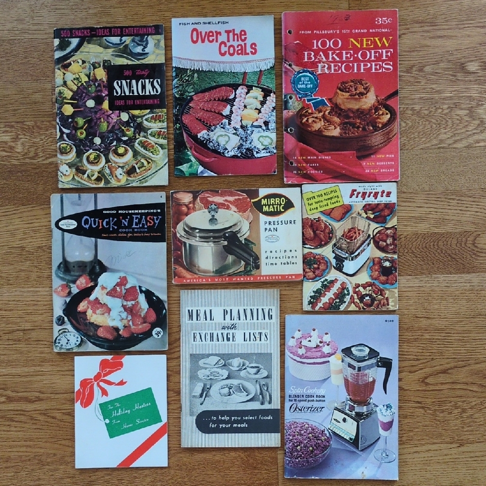 Vintage Mid century Cookbooks Culinary Art Institute Ephemera Paperback Recipes